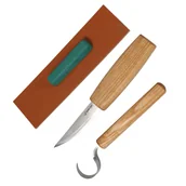 Akcesoria rzeźbiarskie - Zestaw narzędzi do rzeźbienia łyżek Beavercraft dla początkujących (2 noże + akcesoria) S03 - miniaturka - grafika 1
