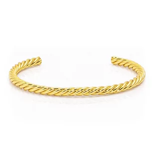 Bransoletka metalowa w kolorze złotym EM 22 - EM Men's Accessories - Bransolety męskie - miniaturka - grafika 1