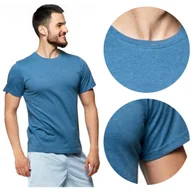 Koszulki męskie - Jeans KOSZULKA MĘSKA T-shirt Bawełniany BASIC Gładka MORAJ r. M - miniaturka - grafika 1