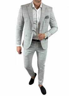 Garnitur męski dwuczęściowy komplet szary w kratę DJG02 56 - Marynarki męskie Garnitur męski dwuczęściowy komplet szary w kratę DJG02 56 - Marynarki męskie - miniaturka - grafika 1