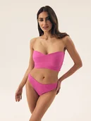 Stroje kąpielowe - Góra od bikini bandeau Agleen Esotiq ostry róż L - miniaturka - grafika 1
