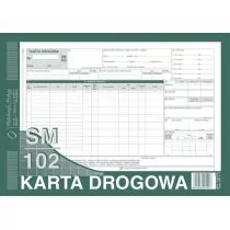 Michalczyk&Prokop Karta drogowa SM-102 (samochód ciężarowy) A4 (801-1) - Druki akcydensowe - miniaturka - grafika 1