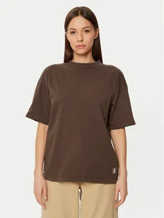 Champion T-Shirt 117449 Brązowy Loose Fit - Koszulki i topy damskie - miniaturka - grafika 1