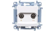 Gniazdka elektryczne - Kontakt Simon Kontakt Simon Simon 10 Gniazdo antenowe R-TV zakończeniowe tłum.:10dB biały CAZ.01/11 CAZ.01/11 - miniaturka - grafika 1