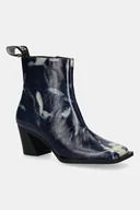 Botki damskie - Camper botki skórzane Karole damskie kolor niebieski na słupku K400831-001 - miniaturka - grafika 1