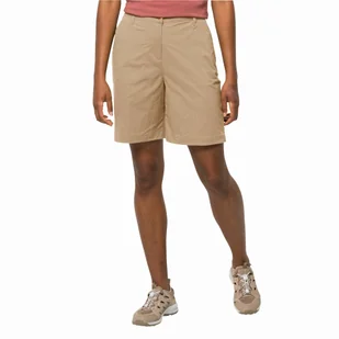 Krótkie spodenki damskie Jack Wolfskin DESERT SHORTS W sand storm - 34 - Spodenki damskie - miniaturka - grafika 1