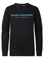 Bluzy dla dziewczynek - Petrol Industries Boys Sweater Round Neck Bluza dziecięca, Dark Black, 4 lat - miniaturka - grafika 1