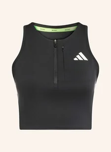 Adidas Krótki Top Adizero Running Gel Pocket schwarz - Koszulki i topy damskie - miniaturka - grafika 1