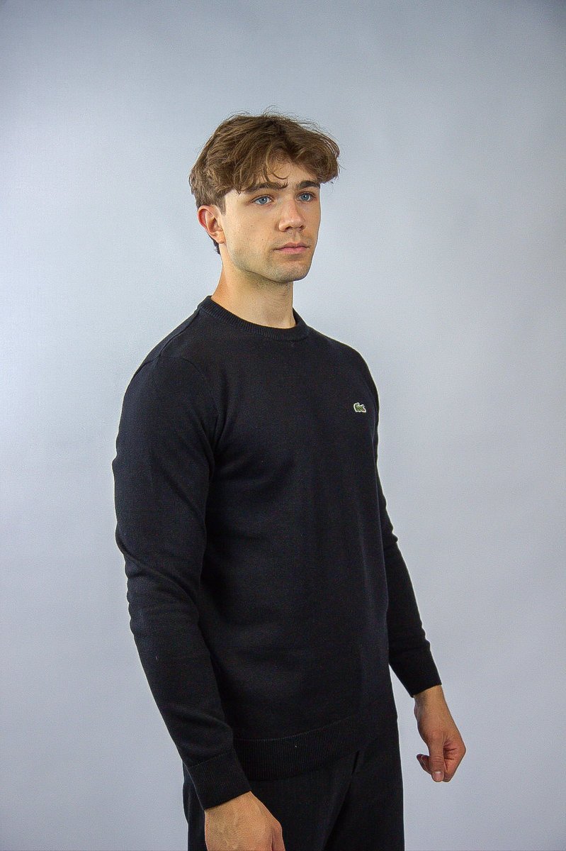 Lacoste Sweter AH1985-51 Mens Crew Neck Cotton Sweater r.S