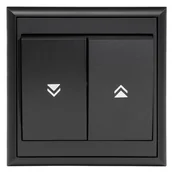 Wyłączniki światła i elektryczne - Łącznik Luna do żaluzji czarny mat - miniaturka - grafika 1