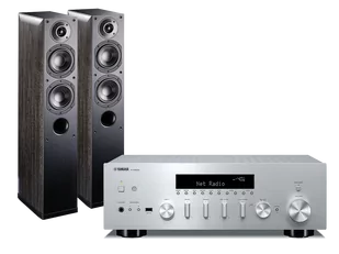 Yamaha R-N600A (srebrny) + Nota 550 (czarny) - Zestawy stereo - miniaturka - grafika 1