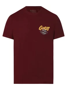 GUESS - T-shirt męski, lila|czerwony - Koszulki męskie - miniaturka - grafika 1
