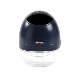 BÉABA, Elektryczny opon do mleka bez użycia rąk, lekki, kompaktowy, 3 tryby, 9 poziomów, 0 fal, cichy, duża pojemność 180 ml, timer, funkcja pamięci, 6 sesji, ładowanie USB C, nocny niebieski - Laktatory - miniaturka - grafika 1