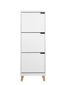 Szafki na buty - Szafka na buty Mitra, wąska szafka na buty, szafka na buty biała - miniaturka - grafika 1