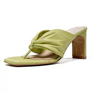 Sandały damskie - L37 HANDMADE SHOES Sandały damskie Susanna Heeled, zielony, 40 EU - miniaturka - grafika 1