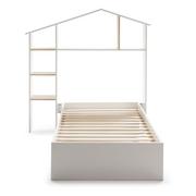 Łóżka dla dzieci i młodzieży - Białe łóżko dziecięce z półkami Marckeric Maria, 90x190 cm - miniaturka - grafika 1