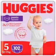 Pieluchy - HUGGIES Pieluchomajtki Pants 5 (12-17kg) 3x34 szt - miniaturka - grafika 1