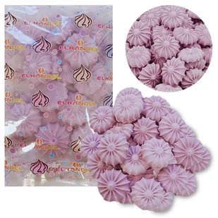 Posypka na tort bezy beziki cukrowe fioletowe ozdoby dekoracje 50g 20szt - Dodatki do ciast w proszku - miniaturka - grafika 1