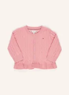 Swetry damskie - Tommy Hilfiger Kardigan Z Wolantami rosa - miniaturka - grafika 1