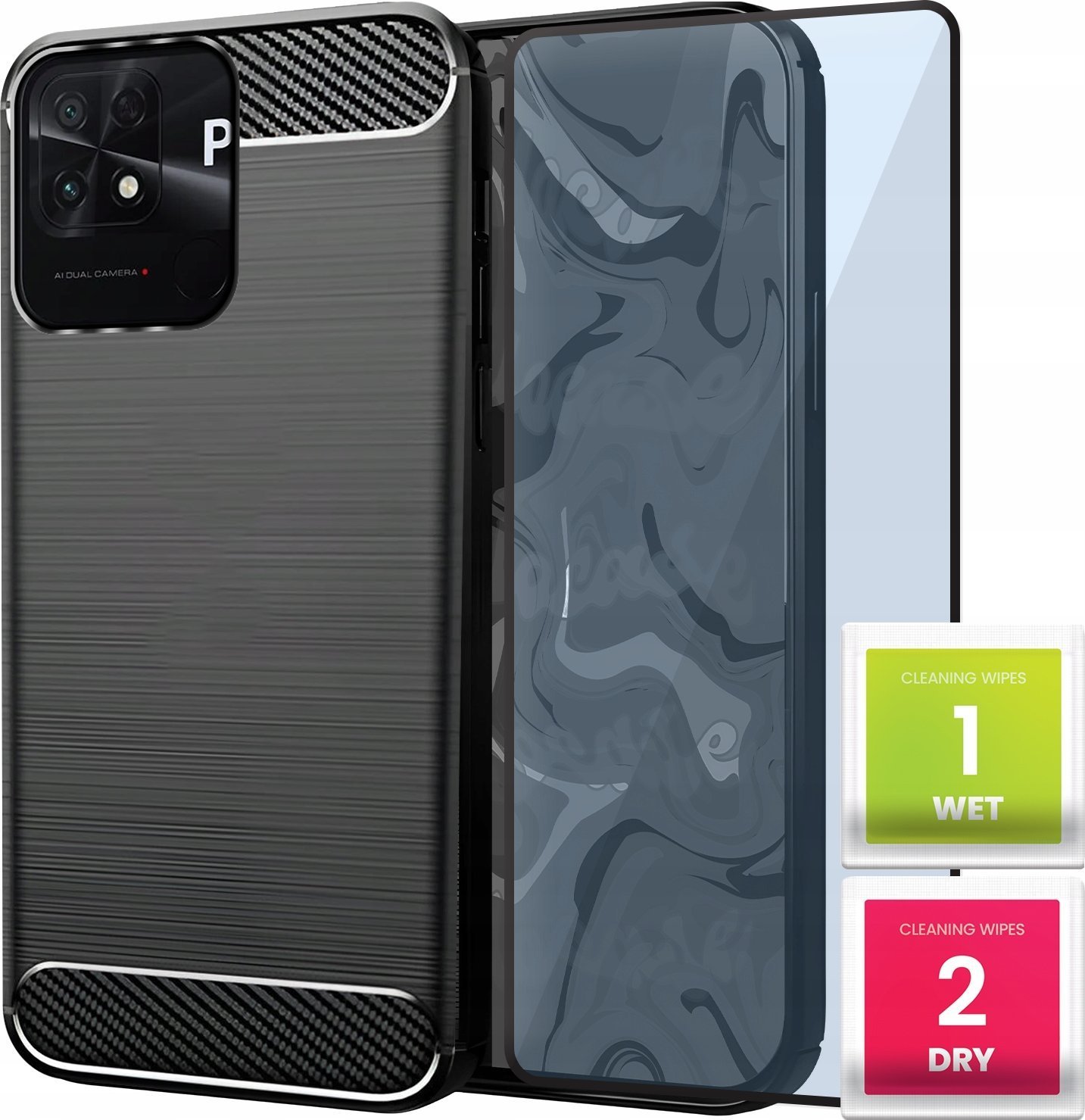 Hello Case ETUI DO XIAOMI POCO C40 PANCERNE KARBON CASE CZARNE