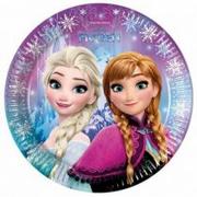 Urodziny dziecka - Talerzyki papierowe, Frozen, 23 cm, 8 sztuk - miniaturka - grafika 1