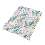 Koce - Koce na kanapę do pokoju Jasnoróżowe kwiaty wzory, Fabricsy - miniaturka - grafika 1