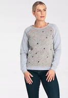 Bluzy damskie - Bluza damska bez kaptura Bluza dresowa damska z wełną Szara L - miniaturka - grafika 1