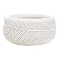 Donice - Doniczka okrągła 25 x 25 x 14 cm złamana biel FTERO - miniaturka - grafika 1