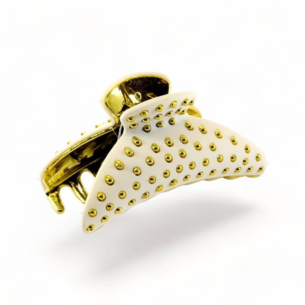 Klamra do włosów Szczęka złota z Ćwiekami Spinka