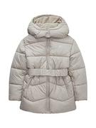 Kurtki i płaszcze dla dziewczynek - TOM TAILOR Dziewczęta Dziecięca kurtka zimowa z paskiem 1033338, 30026 - Cloud Grey, 128-134 - miniaturka - grafika 1