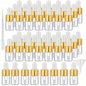 Inne - 2ml Przezroczyste 50szt. Butelki z Zakraplaczem do Olejków Eterycznych 2ml Małe Przezroczyste Szklane Butelki z Zakraplaczem Perfum i Kosmetyków, - miniaturka - grafika 1