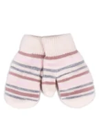 Rękawiczki dla dzieci - Rękawiczki Dziewczęce Jednopalczaste Dwuwarstwowe W Paski 12 Cm - miniaturka - grafika 1