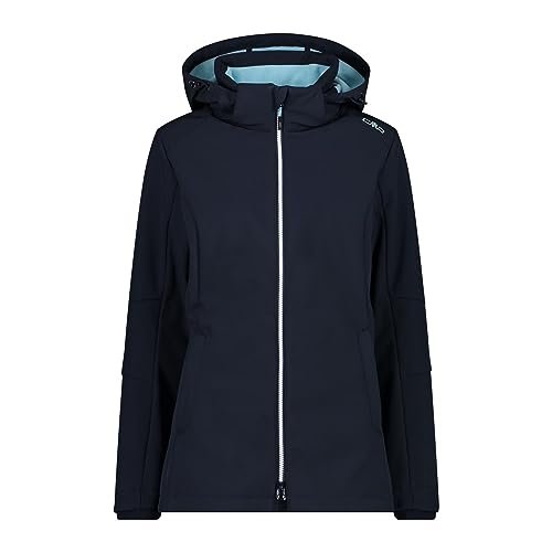 CMP damska kurtka Softshell z odpinanym kapturem, B.Blue-Anice, 52
