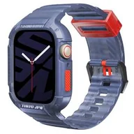 Akcesoria do smartwatchy - Pasek wymienny Skinarma Saido 2v1 na Apple Watch 45/44 mm (SK-WS-SAIDO-DBLE45) Niebieski - miniaturka - grafika 1