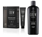 Zestawy kosmetyków męskich - American Crew Precision Blend Odsiwiacz repigmentacja Kolor średni naturalny 4-5 3x40ml + American Crew Precision Blend Utleniacz 4,5% - 500ml - miniaturka - grafika 1
