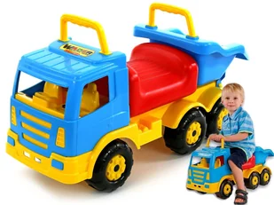 Wader JEŹDZIK PCHACZ 3W1 Mega DUŻA WYWROTKA Auto - Samochody i pojazdy dla dzieci - miniaturka - grafika 1