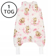 Śpiworki dla dzieci - OCIEPLANY ŚPIWOREK Z NOGAWKAMI 74-86 S 1 TOG BAWEŁNA 100% PRODUKT POLSKI - miniaturka - grafika 1