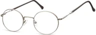 Okulary korekcyjne, oprawki, szkła - Lenonki okrągłe Okulary oprawki optyczne 926B grafitowe - miniaturka - grafika 1