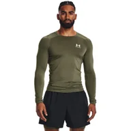 Koszulki sportowe męskie - Męski longsleeve treningowy UNDER ARMOUR UA HG Armour Comp LS - khaki - miniaturka - grafika 1