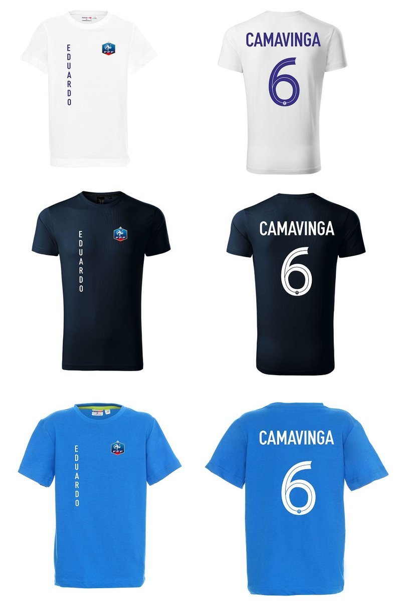 Koszulka Francja EDUARDO CAMAVINGA 6 jr