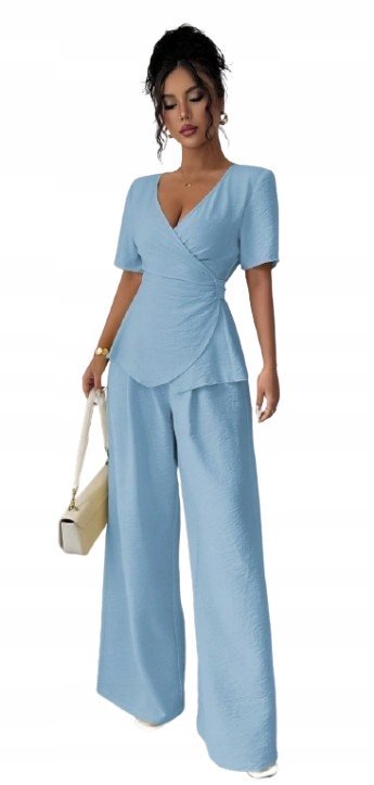 SHEIN NIEBIESKIE SPODNIE CASUAL PROSTE NA CO DZIEŃ 40/42 1JA
