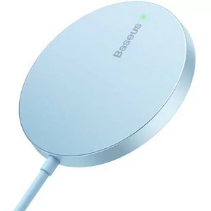 Baseus Ładowarka indukcyjna, magnetyczna Mini3 Qi, MagSafe Wireless Charger 15W, niebieska - Ładowarki do telefonów - miniaturka - grafika 1
