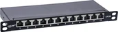 Pozostałe akcesoria sieciowe - InLine InLine® 10" patch panel Cat.6A 0.5U 12-port, with dust protection, black 76819B - miniaturka - grafika 1