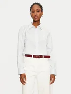 Koszule damskie - Tommy Hilfiger Koszula WW0WW44084 Błękitny Regular Fit - miniaturka - grafika 1