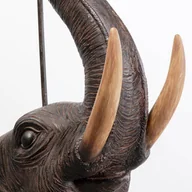 Lampy stojące - Lampa podłogowa Kare Animal Elephant, brązowy, naturalny len, 154 cm - miniaturka - grafika 1