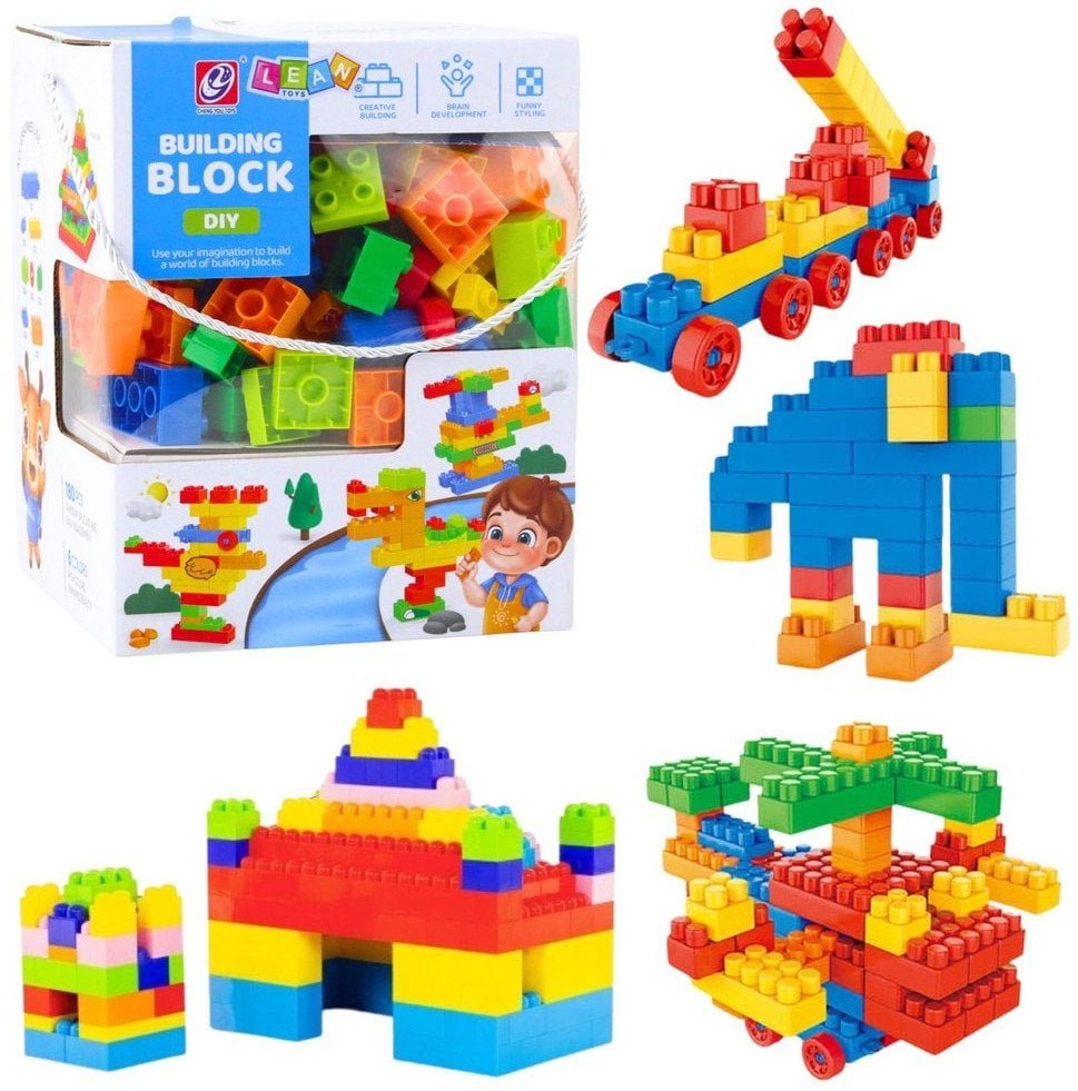 Zestaw Klocki Konstrukcyjne Przestrzenne Kolorowe 180 el.