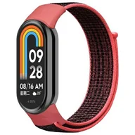 Akcesoria do smartwatchy - Pasek BELINE Mi Band 9/8 NylonLoop Czerwono-czarny - miniaturka - grafika 1