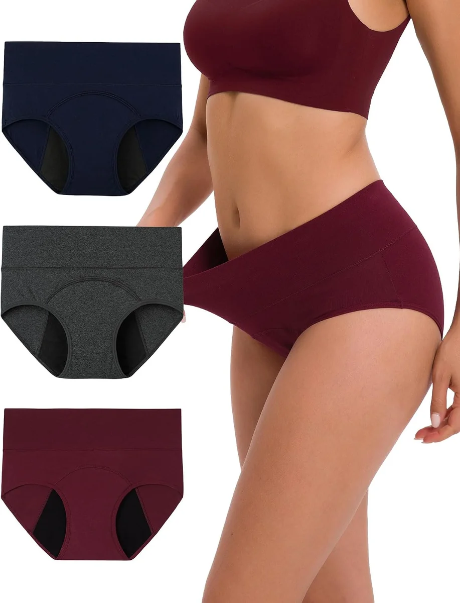 Innersy Majtki menstruacyjne damskie 3 szt. rozmiar 44 wysoka talia