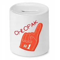 Skarbonki - SKARBONKA DLA CHŁOPAKA NUMER JEDEN PREZENT z Nadrukiem ze Zdjęciem - miniaturka - grafika 1