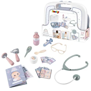Smoby Baby Care Walizka Doktora Zestaw Lekarski 19 Elementów - Zabawy w naśladowanie dorosłych - miniaturka - grafika 1